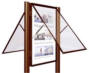 Venkovní oboustranná vitrína 2000 (2x21xA4), elox - Kliknutím na obrázek zavřete